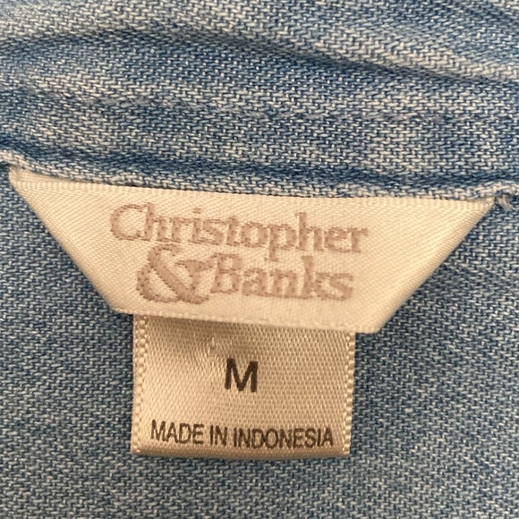 Denim embroidered button down - Picture 3 of 6